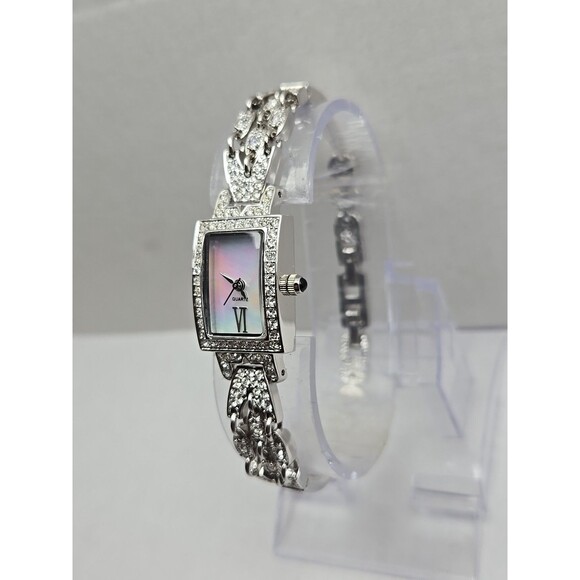 Metropolitan Museum Of Art Quartz Watch MOP Rhinestones Bracelet MMA New Battery - Picture 2 of 10